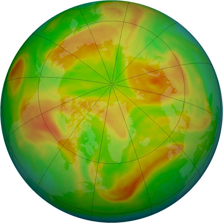 Arctic ozone map for 24 April 2008